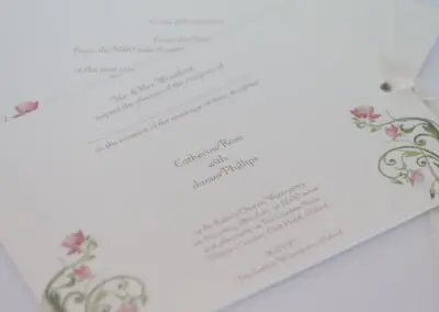 wedding invitation rose